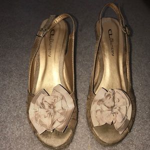 Gently used tan wedges